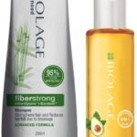 BIOLAGE Advanced Fiberstrong Shampoo & Smoothproof Deep Smoothing 6-In-1 Professional Hair Serum For Women & Men For Frizzy Hair, 200ml - Fast Shipping to USA & Canada