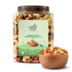 Paper Boat Premium Smoked and Roasted Nuts with Himalayan Pink Salt, Almonds & Cashews Mix, Reusable Dry Fruit Jar 1kg - Fast Shipping to USA & Canada