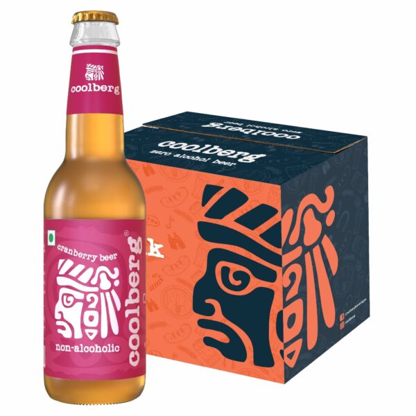 Coolberg Cranberry Non Alcoholic Beer 330ml Glass Bottle - Pack of 6 (330ml x 6) - Fast Shipping to USA & Canada