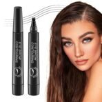 ZEYFLEEB Eyebrow Pencil Black, 4 Point Browfill Eyebrow Pencil Black Waterproof & Smudge-proof, Natural & Long-lasting Finish, Easy to use, Cruelty-free - Fast Shipping to USA & Canada