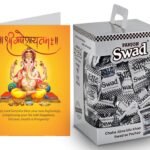 Swad Ganesh Chaturthi Gift with Card (Swad Digestive Candy 125 Gift Box & 1 Greeting card) - Fast Shipping to USA & Canada
