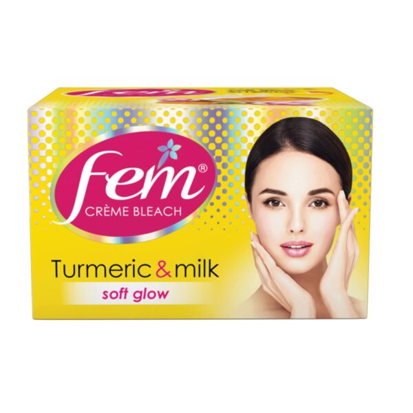 FEM Fairness (Turmeric&Milk) Cr?me Bleach-24G|Advanced Skin Brightening System|Goodness Of Real Turmeric Extract&Milk Moisturisers|With Rejuvenating Fragrance|No Added Parabens,Silicones&Ammonia - Fast Shipping to USA & Canada