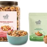 Paper Boat Protein Crunch, Premium Dry Fruit Mix, Healthy Trail Mix with Dry Fruits (1Kg) & Paper Boat Smoked and Roasted Mixed Nuts with Himalayan Pink Salt, Pouch (200g) - Fast Shipping to USA & Canada