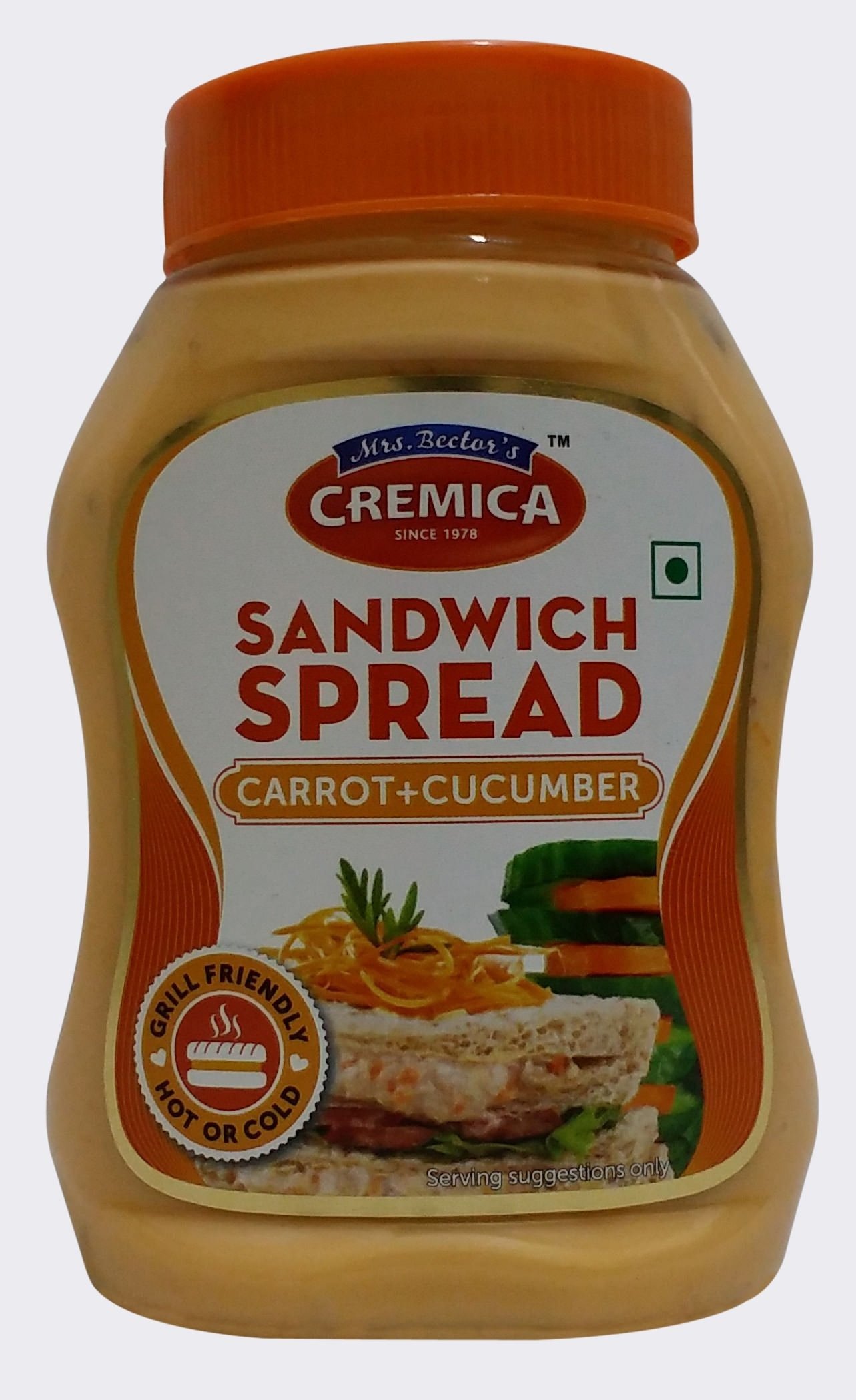 71IkDUoGpDL-1.jpg Cremica Sandwich Spread - Carrot + Cucumber, 275g Jar - Fast Shipping to USA & Canada - Image 1