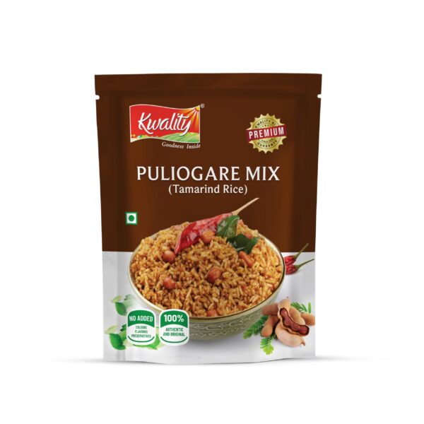 Kwality Puliogare Mix 100g Pack - Authentic South Indian Spice Mix for Tangy and Flavorful Puliogare Rice, Quick and Easy to Prepare 100g (Pack of 1) - Fast Shipping to USA & Canada