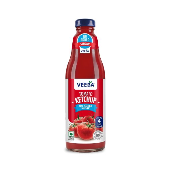 Veeba Tomato Ketchup No Added Sugar (460gram) | Contains Non-Caloric Sweetener I No Artificial Flavours | No Synthetic Colours - Fast Shipping to USA & Canada