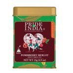 Pride of India | PommBerry Merlot Fruity Green Tea | 15 Pyramid Full Leaf Individually Wrapped Tea Bags | Tangy & Fruity Flavor | Vibrant & Uplifting Experience | Caffeine Free, Non-Bioengineered - Fast Shipping to USA & Canada