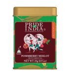 Pride of India | PommBerry Merlot Fruity Green Tea | 15 Pyramid Full Leaf Individually Wrapped Tea Bags | Tangy & Fruity Flavor | Vibrant & Uplifting Experience | Caffeine Free, Non-Bioengineered - Fast Shipping to USA & Canada