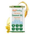 OYO BABY Massage Oil 100% Pure & Natural Coconut Baby Oil 200ml | Faster Physical Growth for Stronger Bones and Muscles | Wood Pressed Baby Hair Oil - Fast Shipping to USA & Canada