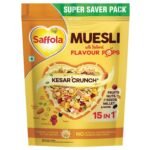 Saffola Muesli Kesar Crunch with Flavour Pops, 700 gm | 15 in 1 Fruit and Nuts, Seeds, Millet & more | Cereals for breakfast rich in wholegrain, protein, fibre - Fast Shipping to USA & Canada
