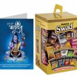 Swad Gift for Happy Shivratri Shiva Card with Card (Swad Mixed Candy 125 Gift Box & 1 Greeting card) - Fast Shipping to USA & Canada