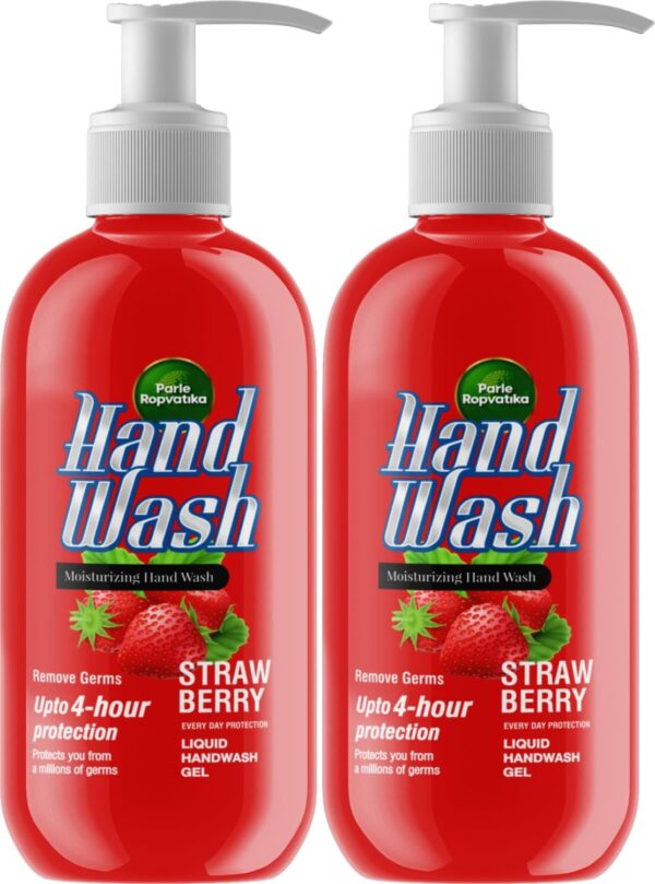 Parle Ropvatika Aloevera Handwash Liquid Gel 500ml Pack 2 (1 Liter) Bodywash Shower Gel with Pure Glycerin (1, Strawberry 500ml Pack 2 (1 Liter)) - Fast Shipping to USA & Canada