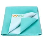 OYO BABY Extra Absorbent Waterproof Baby Dry Sheet Extra-Large Size (200 x 140cm) | Quick Dry Sheet for New Born Baby Bed Protector, Soft & Breathable Rubber Sheet for Bed|Sea Green - Fast Shipping to USA & Canada