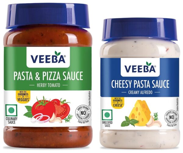 Veeba White Pasta Dressing, 250g & veeba Pasta Pizza Sauce 280g - Fast Shipping to USA & Canada