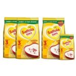 Saffola Oats | Rolled Oats | Delicious Creamy Oats | High Protein & Fibre| 2kg (Pack of 2 x 1kg) & Saffola Oats | Rolled Oats | Delicious Creamy Oats | High Protein & Fibre| 1Kg with 300g Free - Fast Shipping to USA & Canada