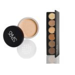 STARS COSMETICS Derma Series Foundation Color Palette & Translucent Powder, Matte Finish Long lasting Waterproof Face Makeup Cream Suitable For All Skin Types (DERMA PALETTE & BEIGE GOLD) - Fast Shipping to USA & Canada