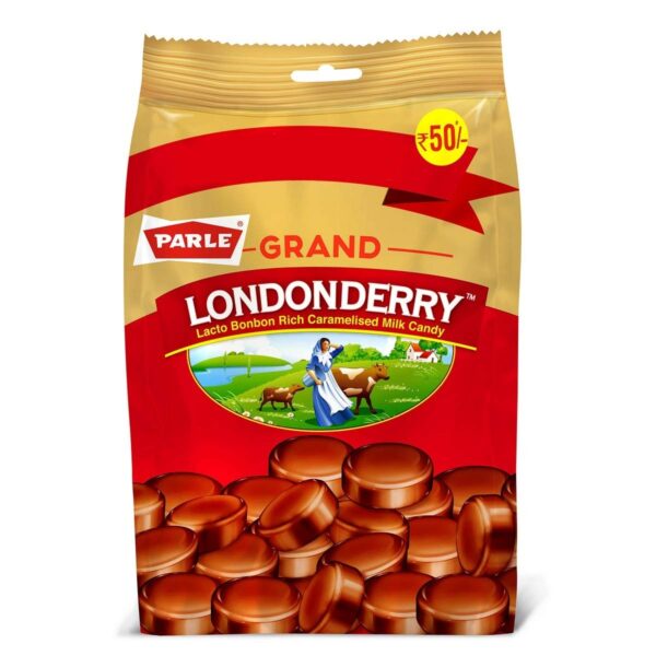 Parle Grand Caramel Londonderry Pouch, 198g - 217.8 Grams (Item Weight May Vary) - Fast Shipping to USA & Canada