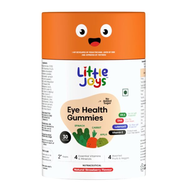 Little Joys Eye Health Gummies (2-12 years) | 30 Days Pack | Strawberry Flavour (Strawberry) - Fast Shipping to USA & Canada