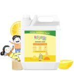 Koparo Organic Dishwash Liquid | 5 Litres | Orange & Sweet Lime Fragrance | Natural, Plant Based & Eco-Friendly | Removes Tough Grease, Soft on Hands | Baby & Pet Safe - Fast Shipping to USA & Canada