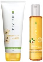 BIOLAGE Smoothproof Conditioner|Paraben free| Provides Humidity Control & Anti-Frizz Smoothness |For Frizzy Hair & Biolage Smoothproof Deep Smoothing 6-In-1 Professional Hair Serum - Fast Shipping to USA & Canada