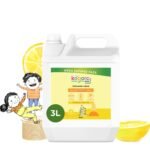 Koparo Organic Dishwash Liquid | 3 Litres | Orange & Sweet Lime | Natural, Plant Based & Eco-Friendly | Removes Tough Grease, Soft on Hands | Baby & Pet Safe - Fast Shipping to USA & Canada