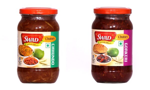 SWAD Delicious Combo Pack of Chhundo & Gorkeri Pickle (500 Gm Each)/ Gujarati chhunda & Meetha aam ka achaar- (Pack of 2) - Fast Shipping to USA & Canada