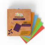 Koparo Natural Cellulose Based Sponge Wipe - Pack of 5 | 100% Bio-degradable, Durable & Lint-Free, Reusable and Washable | Kitchen/Microwave/Referigerator/and Home Cleaning | 13X Absorption | XL Size - Fast Shipping to USA & Canada