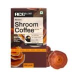 Ace Blend Reishi Shroom Coffee | 30 Serves | Decaf Mushroom Coffee | Ksm 66 Ashwagandha | L-Theanine | 100% Arabica | Instant Black Coffee | Keto | Cold/Hot Brew, Box, 120 Gram - Fast Shipping to USA & Canada