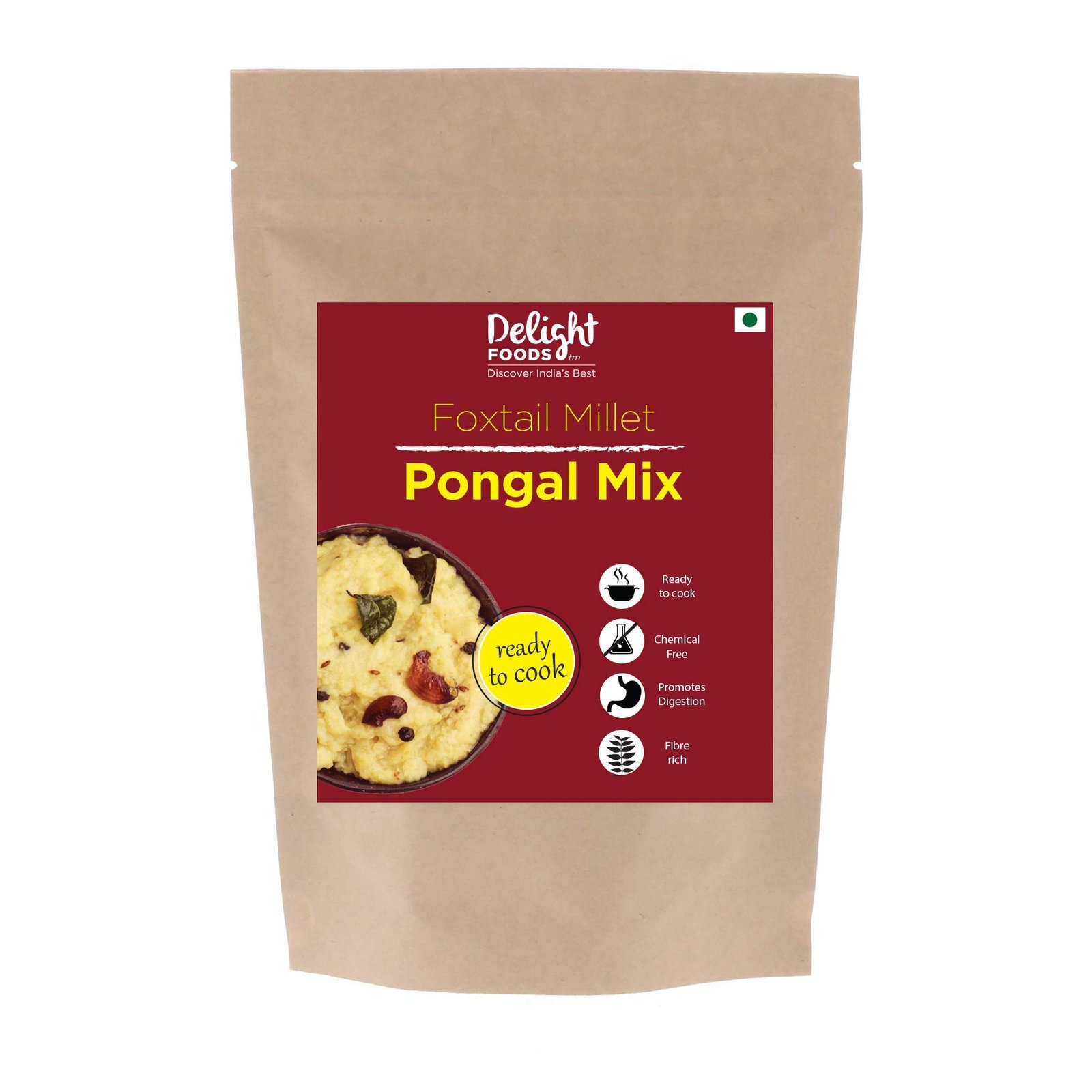 71lrrMeCcPL-1.jpg Delight Foods Unpolished Foxtail Pongal Mix Millet - 400gm (Set of 2 Packets - Each 200gm) | Ready to Cook - Fast Shipping to USA & Canada - Image 1