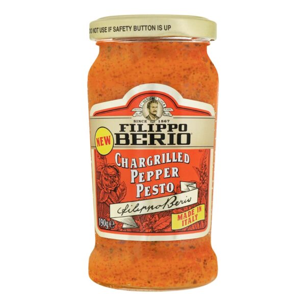 Filippo Berio Chargrilled Pepper Pesto, 6.7 oz ? 190 g - Fast Shipping to USA & Canada