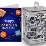 Swad Happy Raksha Bandhan Rakhi Gift with Card (Swad Digestive Candy 125 Gift Box & 1 Greeting card) - Fast Shipping to USA & Canada