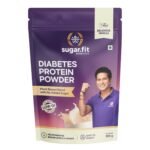 Sugar.Fit Active Diabetes Plant Protein Powder - 350g Vanilla, Pea Protein Isolate, Low GI Diabetic Friendly Plant Based, Sugar Free Supplement for Managing Blood Sugar & Weight for Men & Women - Fast Shipping to USA & Canada