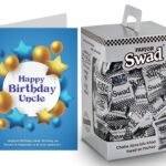 Swad Happy Birthday Uncle Gift with Card (Swad Digestive Candy 125 Gift Box & 1 Greeting card) - Fast Shipping to USA & Canada