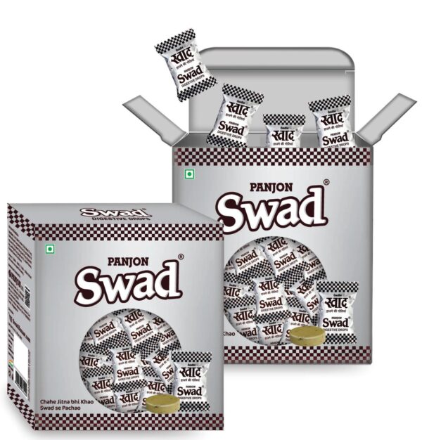 Swad Gift Box, Digestive Chatpati Candy (Original Since 1986) 125 Toffees X 2 Box Pack - 450 Gm - Fast Shipping to USA & Canada