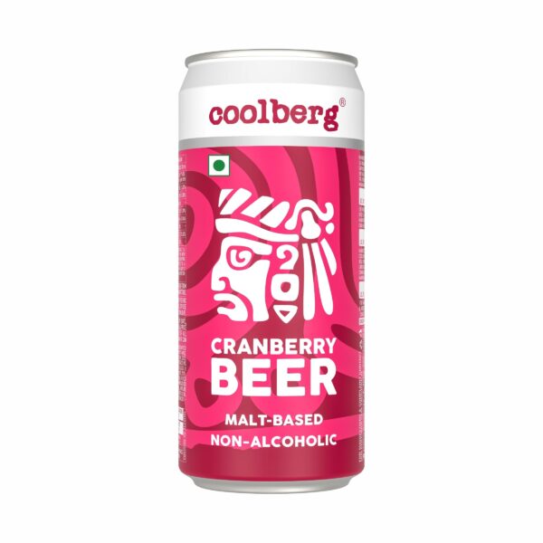 Coolberg Cranberry Non Alcoholic Beer 300ml CANs - Pack of 2 (300ml x 2) - Fast Shipping to USA & Canada