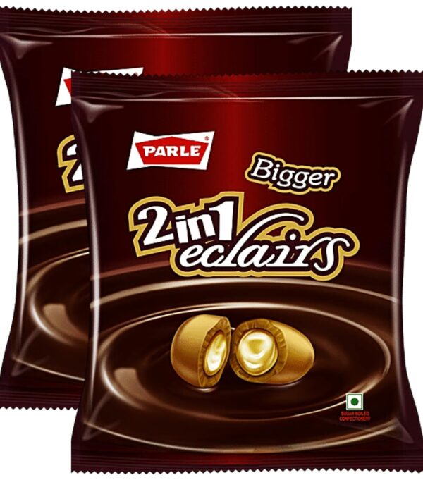 Parle Bigger 2 in 1 Eclairs Candy 198g (Pack Of 2) - Fast Shipping to USA & Canada