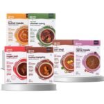 CURRYiT Ready to Cook Mini Pack Veg & Non-Veg Combo Pack of 6 | Pav Bhaji,Butter Masala,Rajma,Kosha Mangsho,Kashmiri Rogan Josh, Chettinad Gravy Paste | Made with Ghee (120g each, Serves 2 each) - Fast Shipping to USA & Canada