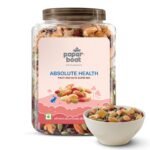 Paper Boat Absolute Health Dry Fruits Mix, Premium Trail Mix | Healthy Mixed Nuts with Dry Fruits | Almonds | Cashews | Cranberry | Pumpkin Seeds | Candied Amla, Reusable Jar (1000g) - Fast Shipping to USA & Canada