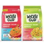 WickedGud Curry (201gm) & Masala (207gm) Nourishing Instant Noodles | No Maida | No Oil | No MSG | High Protein | High Fibre | Cholesterol Free - Fast Shipping to USA & Canada