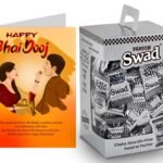 Swad Gift for Happy Bhai Dooj bhaiduj with Card for brother sister (Swad Digestive Candy 125 Gift Box & 1 Greeting card) - Fast Shipping to USA & Canada