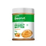 Beanut Natural Crunchy Peanut Butter 1Kg | 30gm Protein | 100% Vegan Peanut Butter, 100% Pure Roasted Peanut | High in Protein Spread, Gluten & Cholesterol Free, Nut Butter - Fast Shipping to USA & Canada
