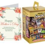 Swad Gift for Happy Mothers Day with Card (Swad Mixed Candy 125 Gift Box & 1 Greeting card) - Fast Shipping to USA & Canada