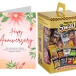 Swad Anniversary Gift with Card (Swad Mixed Candy 125 Gift Box & 1 Greeting card) - Fast Shipping to USA & Canada