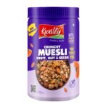 KWALITY RCB Muesli Fruit & Nut 900g - Jar, 88% Multi Grains, No Maida, Natural Source Of Vitamin & Iron | High In Protein & Fiber, Low Fat & Cholesterol, Healthy Breakfast Cereal |1 Count - Fast Shipping to USA & Canada