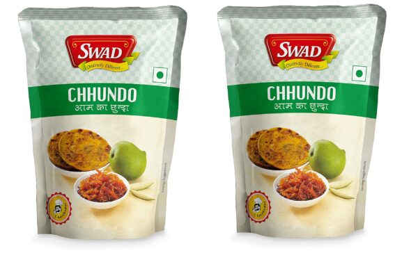 SWAD Traditional Delicious and Tangy Natural Taste Mango Chhundo Pickle | Homemade Fresh Sweet & Sour Aam Chhunda | Khatti Meethi Chutney | Shredded Chatni Pouch Great Flavor 200 Gm Pack of 2 - Fast Shipping to USA & Canada