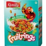 Kwality Fruitrings 375g| Mixed Fruit Flavor-Mango, Strawberry, Orange & Vanilla | Multigrain Breakfast Cereal for Kids | High in Protein & Fiber | Instant Food - Fast Shipping to USA & Canada