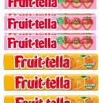 Fruit-Tella Strawberry (Pack Of 3), Fruit-Tella Orange Flavour (Pack Of 3) Chewy Toffee Stick (6 x 32.4g) - Fast Shipping to USA & Canada