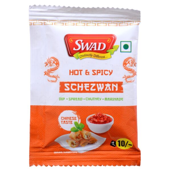 SWAD Hot & Spicy Schezwan 40g- Pack of 50 | Dip | Spread | Chutney | Marinate - Fast Shipping to USA & Canada