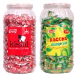 Parle Kismi Elaichi Flavoured Toffee & Parle Kaccha Mango Bite Raw Mango Flavoured 450+ Toffee in Combo Pack. - Fast Shipping to USA & Canada