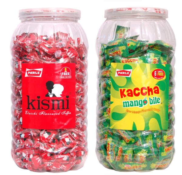 Parle Kismi Elaichi Flavoured Toffee & Parle Kaccha Mango Bite Raw Mango Flavoured 450+ Toffee in Combo Pack. - Fast Shipping to USA & Canada